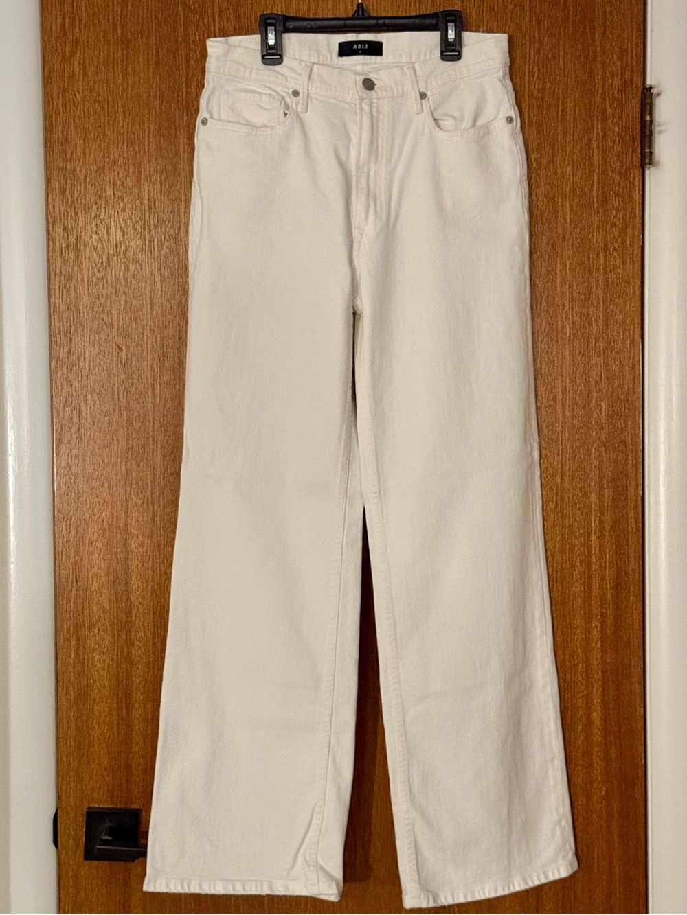 Able Women's Wide Leg Jeans in Off-White
